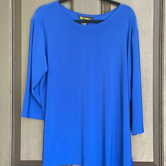 Valentina royal blue top  size 1X - Picture 1 of 4